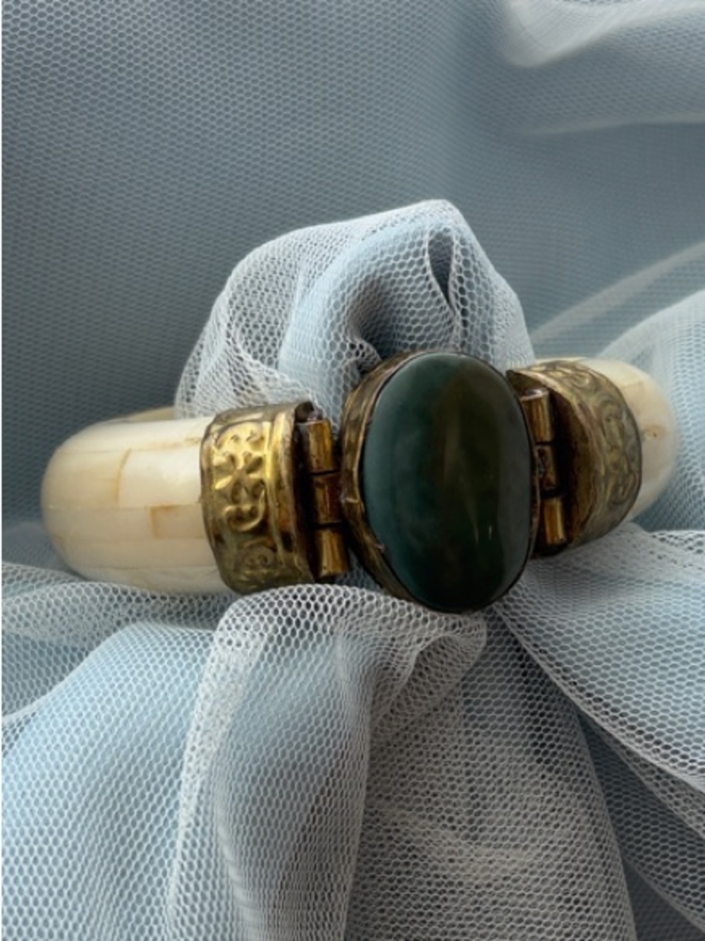 Vintage Ethnic Bone Bracelet India 19th Century - Picture 11 of 12